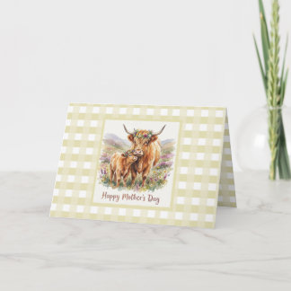 Carte personnalisée de la fête des Mères avec vach