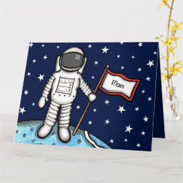 Carte personnalisée de la fête des mères Spaceman 