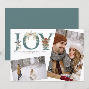 Carte personnalisée de la photo Holiday Joy