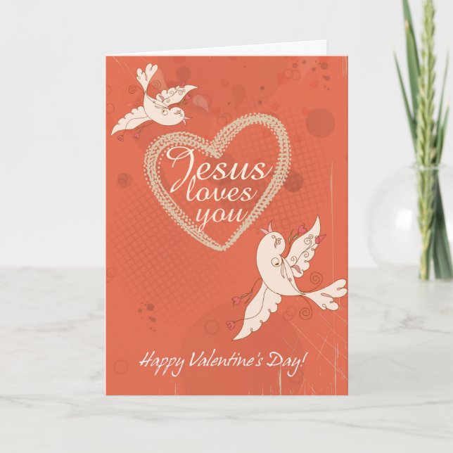 Carte personnalisée de la Saint-Valentin Jésus vou (Devant)