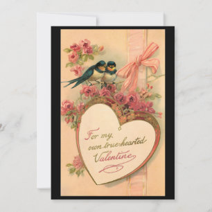 Carte personnalisée de la Saint-Valentin Vintage B