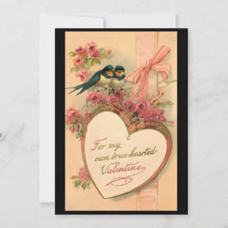 Carte personnalisée de la Saint-Valentin Vintage B