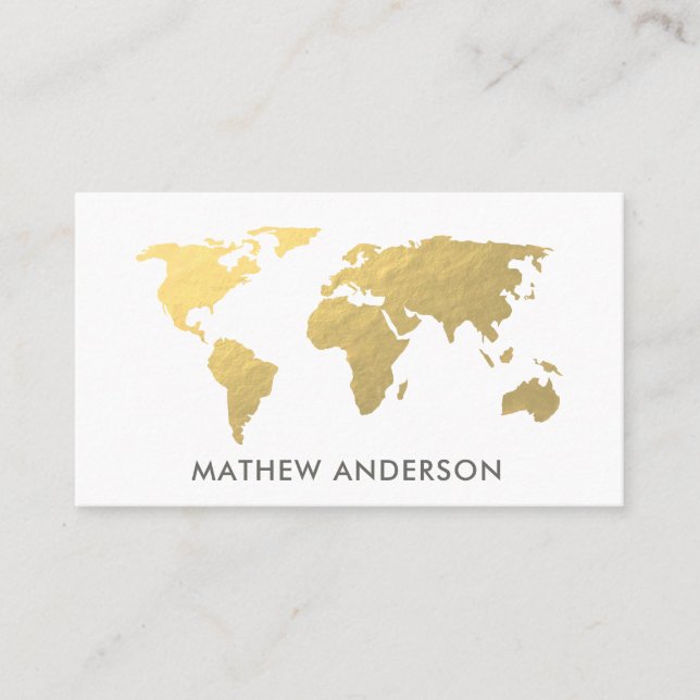 CARTE PERSONNALISÉE DE L'ÉLÉGANT GOLD FAUX KRAFT W (Devant)