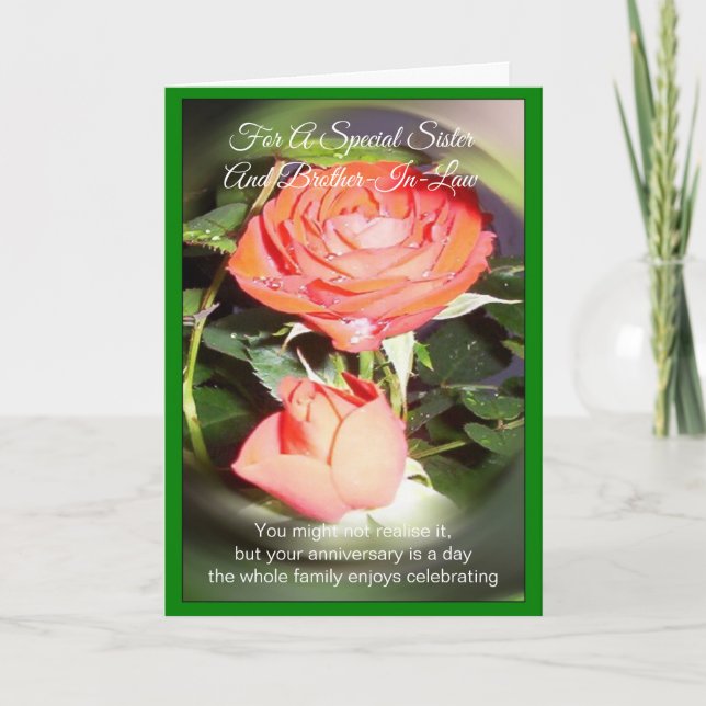 Carte Personnalisée de Mariage pour Sœur et Mari p (Devant)