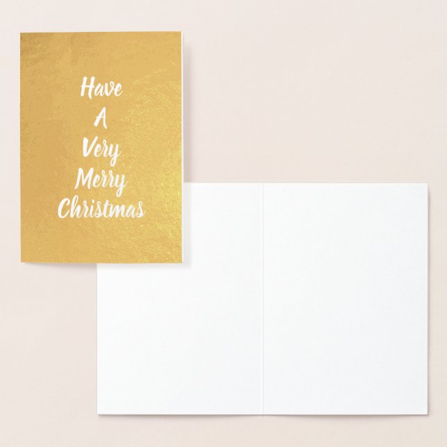 Carte personnalisée de Noël Glam Or (Affichage)