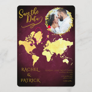 Carte personnalisée de notre voyage d'amour Enregi