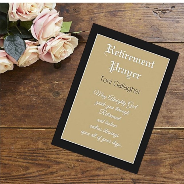 Carte personnalisée de prière de retraite unique (Créateur téléchargé)