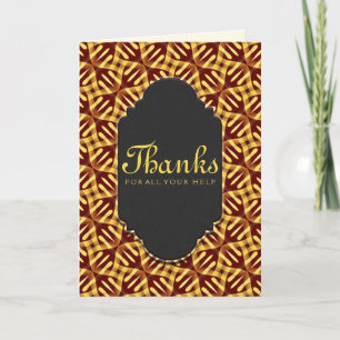 Carte personnalisée du Merci Motif tribal de la Te