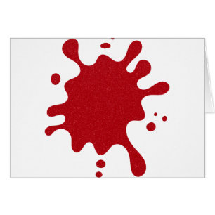 Carte personnalisée éclaboussure rouge tomate sur 