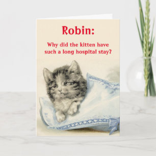 Carte personnalisée Get Well Card avec Joke Chat