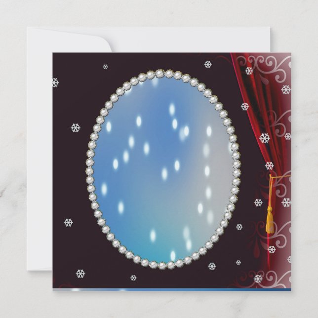 Carte personnalisée Glamor Pearl Christmas (Devant)