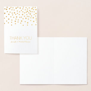 Carte personnalisée Gold Stars Merci