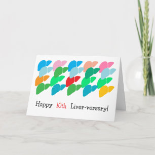 Carte personnalisée Happy Liver-versary et beaucou