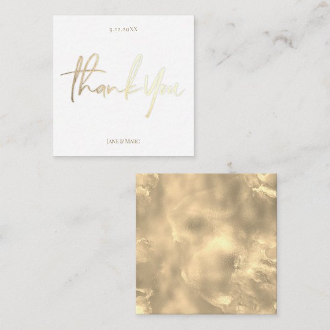 Carte personnalisée Merci Mariage avec enveloppe (Devant / Derrière)