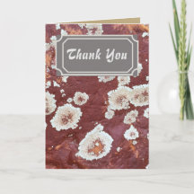 Carte personnalisée Merci Nature Red Rock Lichen