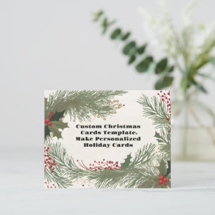 Carte personnalisée Modèle, carte de Noël personna