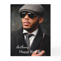 Carte personnalisée photo anniversaire heureux
