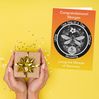 Carte personnalisée pour anniversaire de sobriété