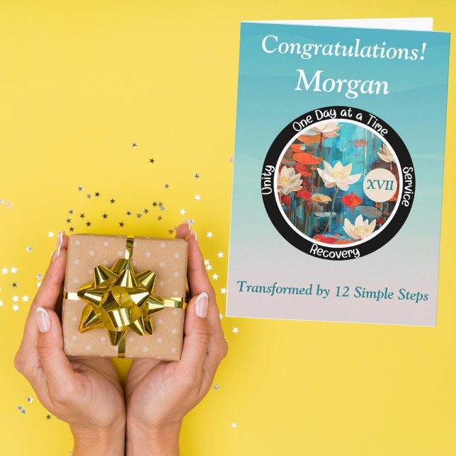 Carte personnalisée pour anniversaire de sobriété (Créateur téléchargé)