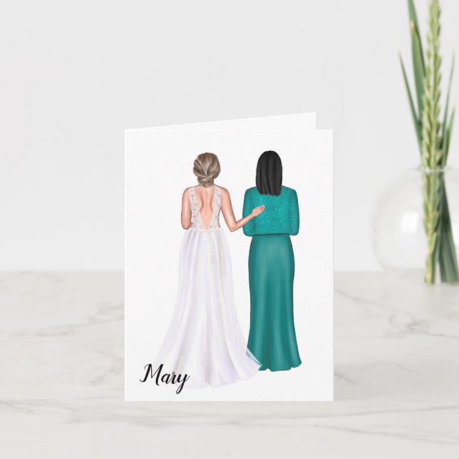 Carte personnalisée pour belle-mère sur mariage (Devant)