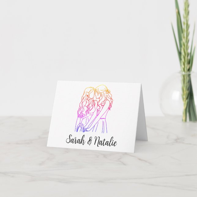 Carte personnalisée pour couple queer (Devant)