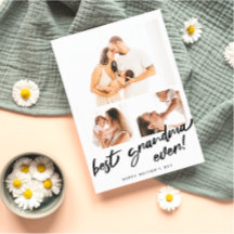 Carte personnalisée pour grand-mère avec photo pou