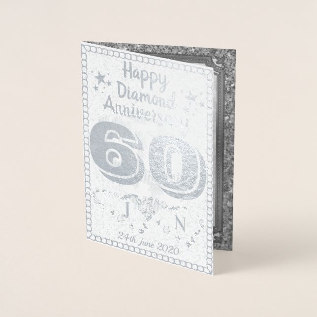 Carte personnalisée pour l'anniversaire du 60e Mar (Devant)