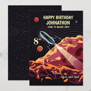 Carte personnalisée pour les enfants astronautes d