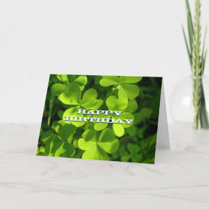 Carte personnalisée pour les Shamrocks verts