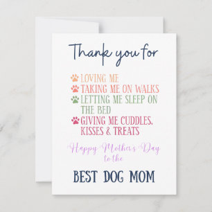 Carte personnalisée pour maman de chien