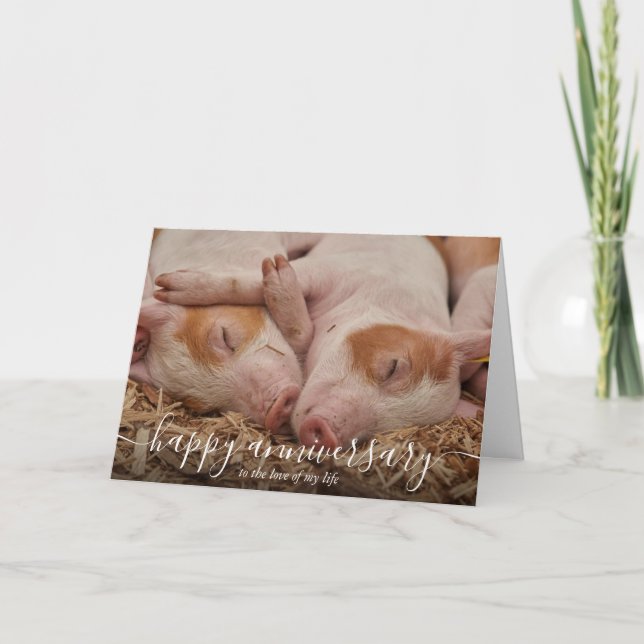 Carte personnalisée pour porc à l'occasion du Joye (Devant)