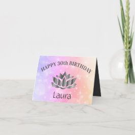Carte personnalisée Sparkly 30e anniversaire