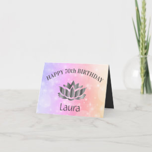Carte personnalisée Sparkly 70e anniversaire