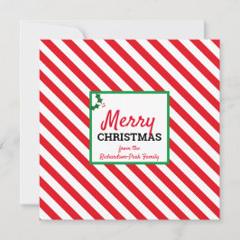 Carte personnalisée Sucre de canne de Noël