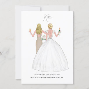 Carte personnalisée "Veux-tu être ma demoiselle d'