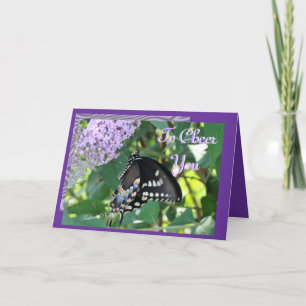 Carte Personnaliser à la crème papillon