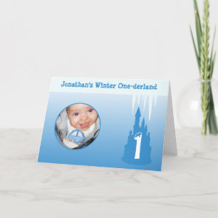 Carte Personnaliser Birthday Boy Winter Onederland Photo