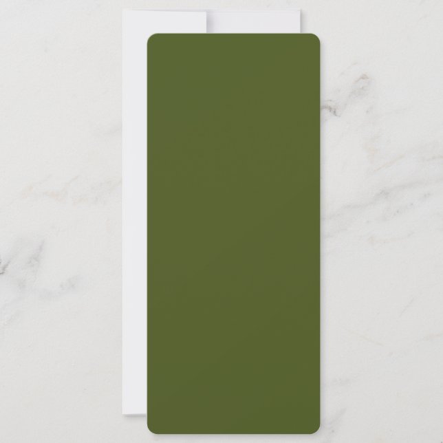 Carte Personnaliser de design couleur vert olive (Devant)