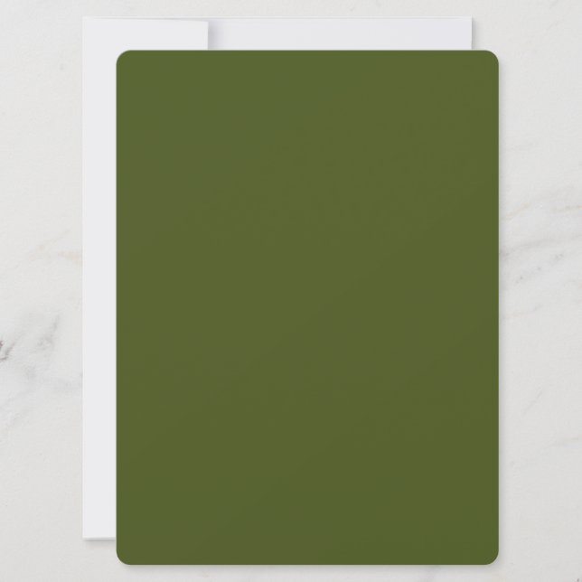 Carte Personnaliser de design couleur vert olive (Devant)