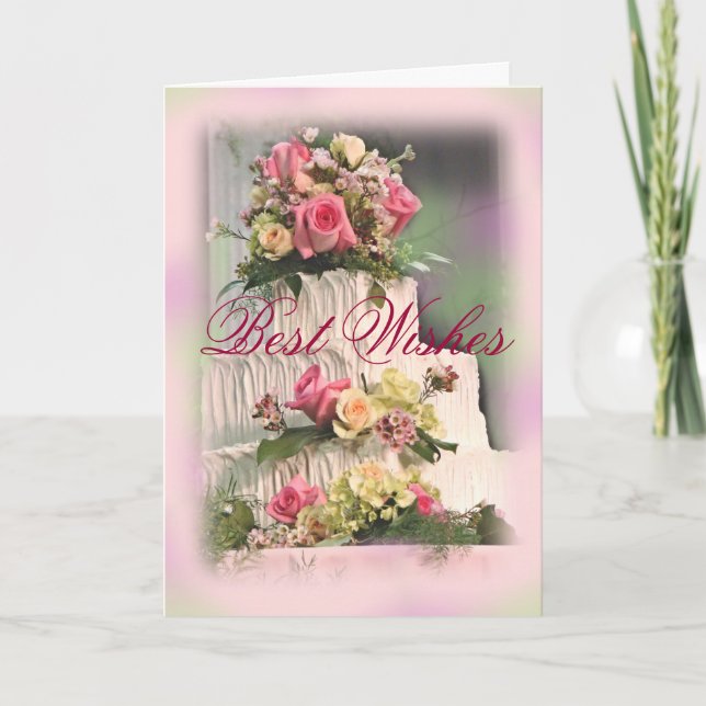 Carte personnaliser des meilleurs souhaits mariages (Devant)