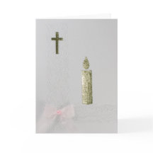 Personnaliser Gold Holy cross, bougie et arc rose
