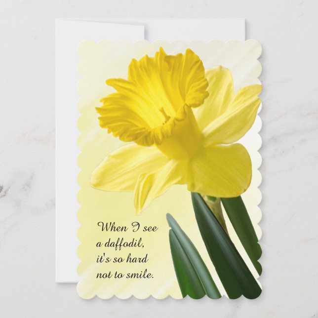Carte Personnaliser la photographie florale Jaune Daffod (Devant)