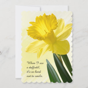 Carte Personnaliser la photographie florale Jaune Daffod