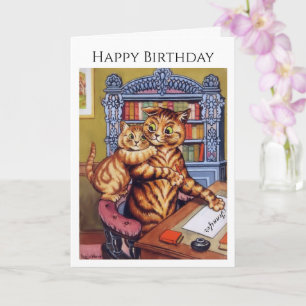 Carte Personnaliser le nom Anniversaire Chats Kitten Lou