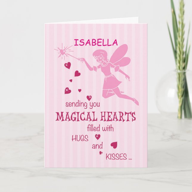 Carte Personnaliser le nom Anniversaire Fille Foire magi (Devant)