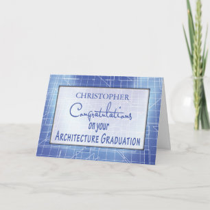 Carte Personnaliser le nom Architecture Graduation Félic