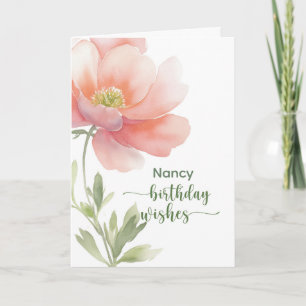 Carte Personnaliser les vœux d'anniversaire pour elle aq