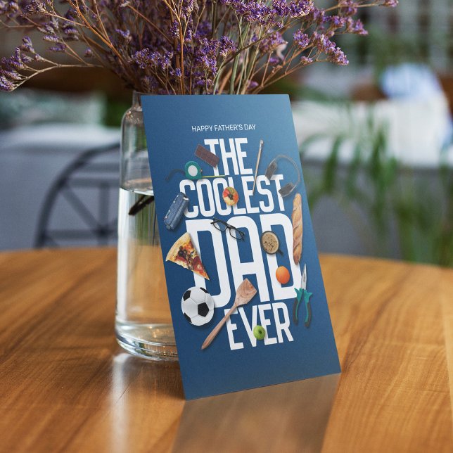 Carte Personnaliser Moderne Le Père le plus cool jamais (Créateur téléchargé)
