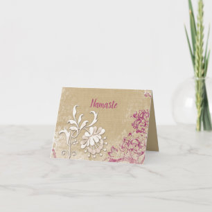 Carte Personnaliser Namaste Merci Surreal Flowers