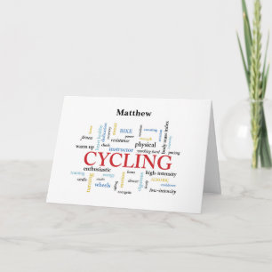Carte Personnaliser Nom Anniversaire Cyclisme En Mots